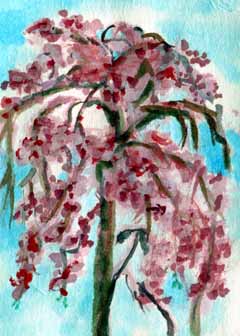 "Redbuds Are So Pretty" by Mary Lou Lindroth, Rockton IL - Watercolor, SOLD